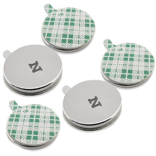 Neodymiummagnet-Set 5 Stück 19 x 1,5 mm mit Klebeseite von Magnet Source