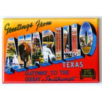 Greetings From Amarillo Texas Kühlschrankmagnet "style B" von MagnetRevolution