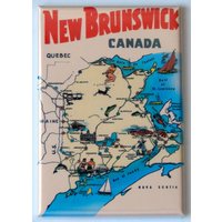 New Brunswick Kanada Karte Kühlschrankmagnet von MagnetRevolution