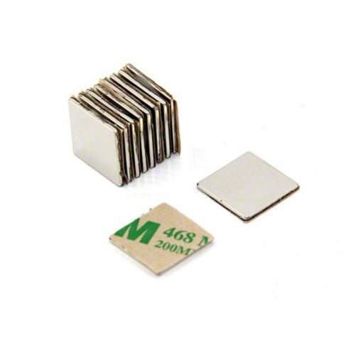 Magnetastico® | 20 Stück Selbstklebende Neodym Magnete N52 Quadrat 15x15x1 mm | Starke Klebemagnete mit 3M Marken-Klebeband | N52 Magnete mit Klebefolie selbstklebend extra hohe Haftkraft von Magnetastico