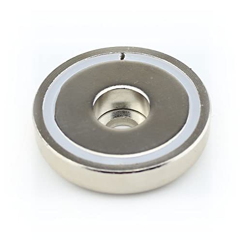 1 Neodym Flachgreifer Topfmagnet mit Zylinder-Bohrung Ø48x11,5 mm N35 Magnet zum Verschrauben - Haftkraft 64 kg / 640 N von Magnethandel