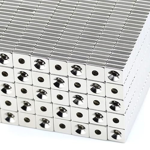 10 NEODYM Quader Magnete 10x10x3 mm 3,5 mm Bohrung Senkung Süd N40 900 G Anschrauben Nickel 10 NEODYM Quader Magnete 10x10x3 mm 3,5 mm Bohrung Senkung Süd N40 900 G Anschrauben Nickel von Magnethandel