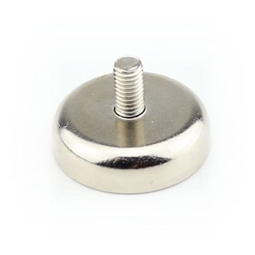 10 Neodym Flachgreifer Topfmagnete Ø25x8 mm N35 Magnet mit Außengewinde Gewinde M5x11mm - Haftkraft 20 kg / 200 N von Magnethandel