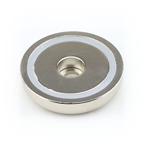 10 Neodym Flachgreifer Topfmagnete mit Zylinder-Bohrung Ø42x9 mm N35 Magnet zum Verschrauben - Haftkraft 42 kg / 420 N von Magnethandel