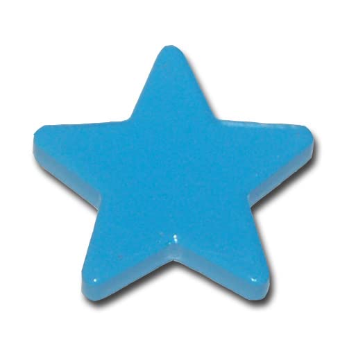 10 Stern Magnete - Pinnwandmagnete Sterne Ferrit - blau von Magnethandel