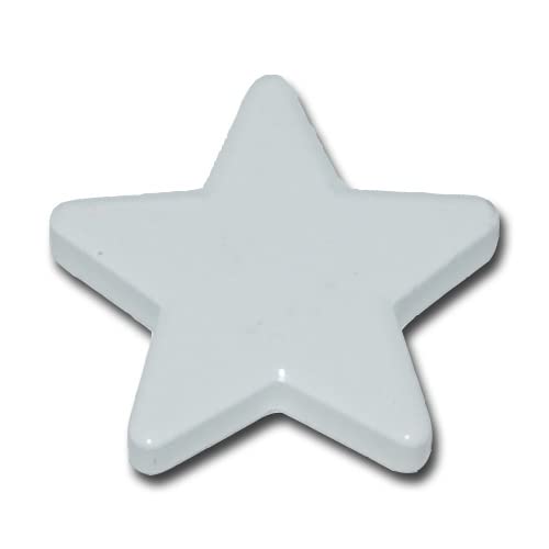 10 Stern Magnete - Pinnwandmagnete Sterne Ferrit - weiß von Magnethandel