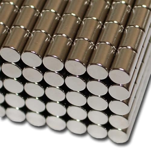 5 Neodym-Stabmagnete Ø5x7 mm NdFeB N52 NiCuNi vernickelt - Haftkraft ca. 900 g - 5 Neodym-Stabmagnete Ø5x7 mm NdFeB N52 NiCuNi vernickelt - Haftkraft ca. 900 g - von Magnethandel