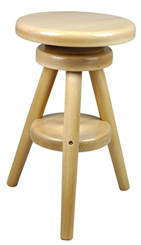 Magnetic Mobel® Hocker Massiv Schemel Stuhl Sitzmöbel Buche Drehhocker Barhocke 52-70cm (Lackiert Buche) von Magnetic Mobel