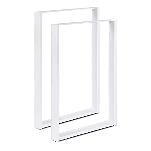 Magnetic Mobel 2X TISCHKUFEN | Gestell | Schwarz, Industrial, Gold Anthrazit & Weiß | alle Größen | DIY Esstisch, Tischgestell, Tischbeine, Bank (B70 x H72 cm, Weiß) von Magnetic Mobel