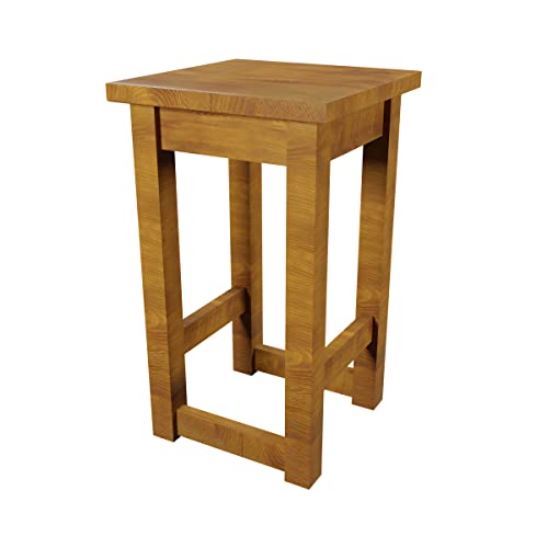 Magnetic Mobel Barhocker Massivholz Sitzhöhe 55 cm Eiche Belastbar 110kg Fußstütze Innen Außen Barstuhl Tresenhocker von Magnetic Mobel