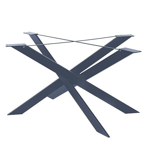 Magnetic Mobel Orion Table Base Design Kreuzgestell Schwerlast massiv Tischkufen Stahl Tischbeine Metall Profil 8x2 cm (Anthrazit) von Magnetic Mobel