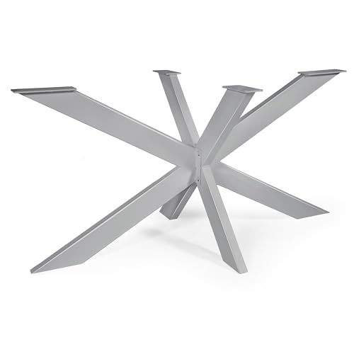 Magnetic Mobel Tischgestell Spider Tischbeine Kreuzgestell Schwerlast Tischkufen Stahl Metall Esstisch Schreibtisch Konferenztisch einfache Montage (Grau, 150x83x72 cm (L)) von Magnetic Mobel