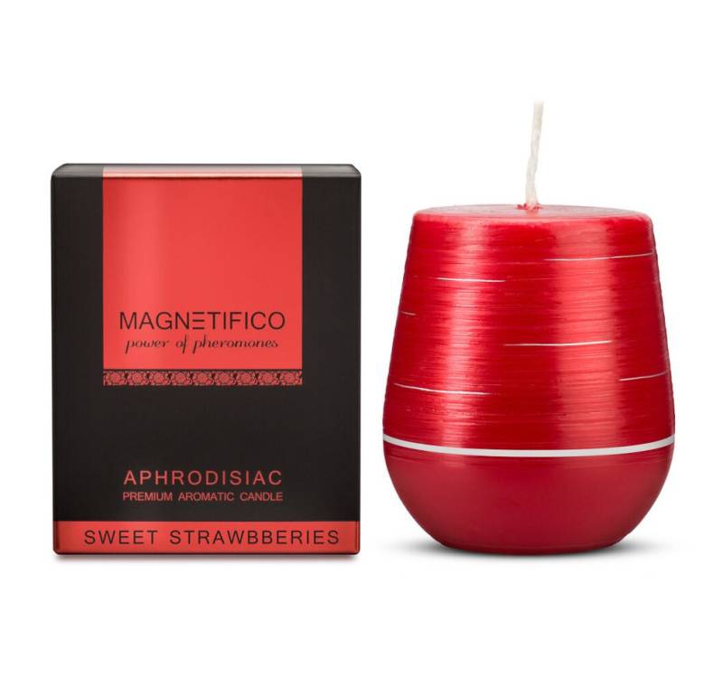 Magnetifico Duftkerze Aphrodisiakum-Duftkerze Sweet Strawberries (Aphrodisiakum-Kerze) 200 g von Magnetifico