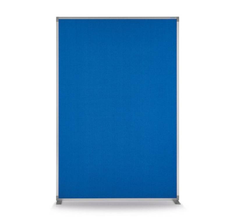 magnetoplan® Paravent Raumteiler mit Textiloberfläche - 180x125x50cm - T-Füße - Blau (1 St) von Magnetoplan