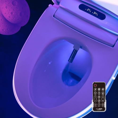Solanus O – Japanisches elektrisches WC-Set | Heizsitz, Warmwasser, Heißlufttrockner, kabellose Fernbedienung | Einfache Installation & französischer SAV | Kompatibel mit O-förmigen WCs von Magnifiak