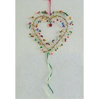 Herz Mit Funkel Rotes Herzchen 20 cm Aus Bunten Perlen Und Pailletten Hängedeko Türkranz Frühlingsdeko Gartendeko Sommerdeko Herz Mit Funkel Rotes Herzchen 20 cm Aus Bunten Perlen Und Pailletten Hängedeko Türkranz Frühlingsdeko Gartendeko Sommerdeko von MagnoKreativ