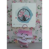 Niedliche Katze Aus Metall Kartenhalter Und Windlicht 13 cm Rosa Dekofigur Für Draußen Gartenfigur Skulptur Dekoration Kater Geschenk von MagnoKreativ