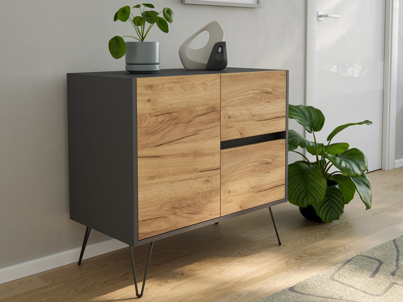 Magnolia Home Badmöbel-Set Raumwunder S Sideboard Greifraum 80cm 2 SoftClose 1 Tür Grafit/Eiche F Magnolia Home Badmöbel-Set Raumwunder S Sideboard Greifraum 80cm 2 SoftClose 1 Tür Grafit/Eiche F von Magnolia Home