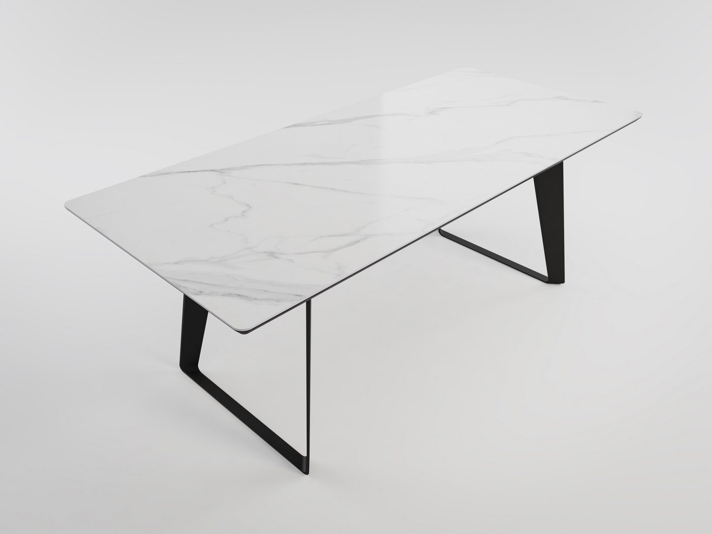 Magnolia Home Esstisch Esszimmertisch FLORINT 200x90cm weiße Keramikplatte schwarze Design-Ti Magnolia Home Esstisch Esszimmertisch FLORINT 200x90cm weiße Keramikplatte schwarze Design-Ti von Magnolia Home