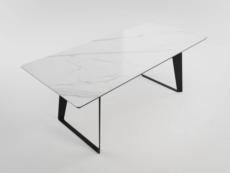 Magnolia Home Esstisch Esszimmertisch FLORINT 200x90cm weiße Keramikplatte schwarze Design-Ti Magnolia Home Esstisch Esszimmertisch FLORINT 200x90cm weiße Keramikplatte schwarze Design-Ti von Magnolia Home