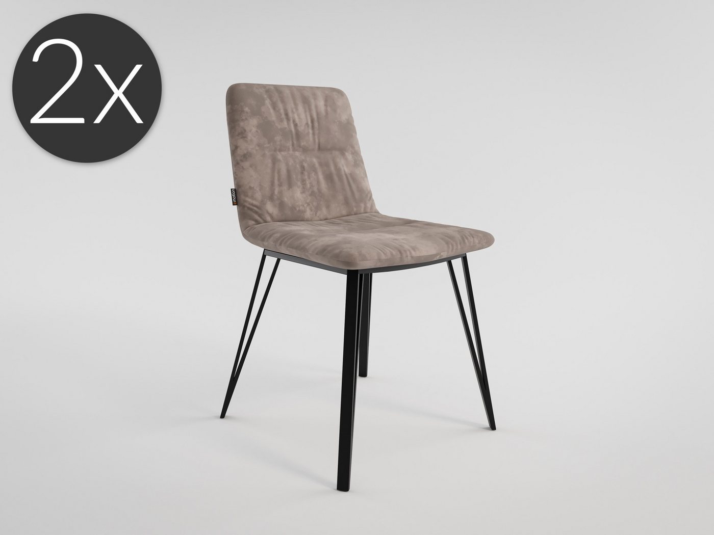 Magnolia Home Esszimmerstuhl 2er Set Esszimmerstuhl Design Küchenstuhl Anna Kunstleder hellgrau Met Magnolia Home Esszimmerstuhl 2er Set Esszimmerstuhl Design Küchenstuhl Anna Kunstleder hellgrau Met von Magnolia Home