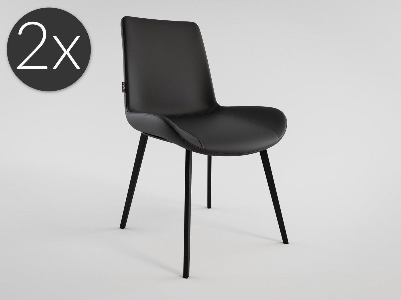 Magnolia Home Esszimmerstuhl 2er Set Esszimmerstuhl Design Küchenstuhl Chase Kunstleder schwarz Met Magnolia Home Esszimmerstuhl 2er Set Esszimmerstuhl Design Küchenstuhl Chase Kunstleder schwarz Met von Magnolia Home