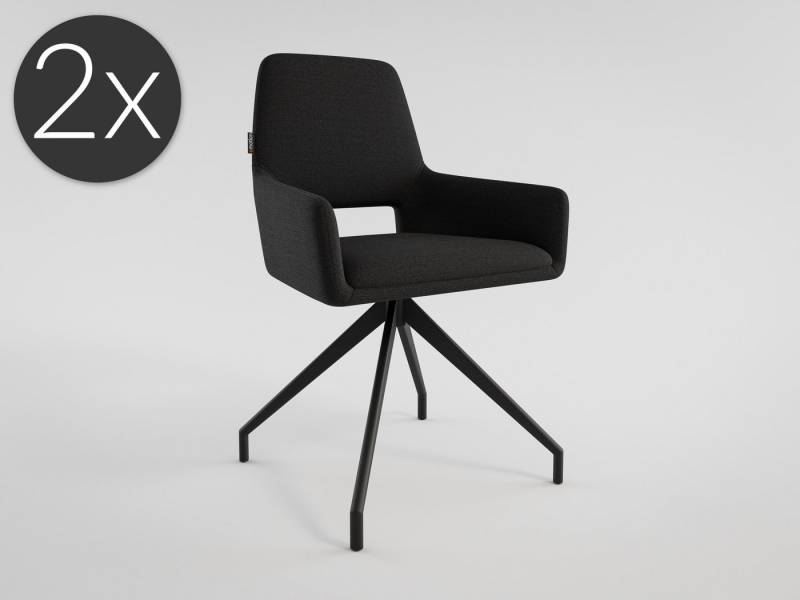 Magnolia Home Esszimmerstuhl 2er Set Esszimmerstuhl Design Küchenstuhl Eric Stoffbezug schwarz Meta Magnolia Home Esszimmerstuhl 2er Set Esszimmerstuhl Design Küchenstuhl Eric Stoffbezug schwarz Meta von Magnolia Home