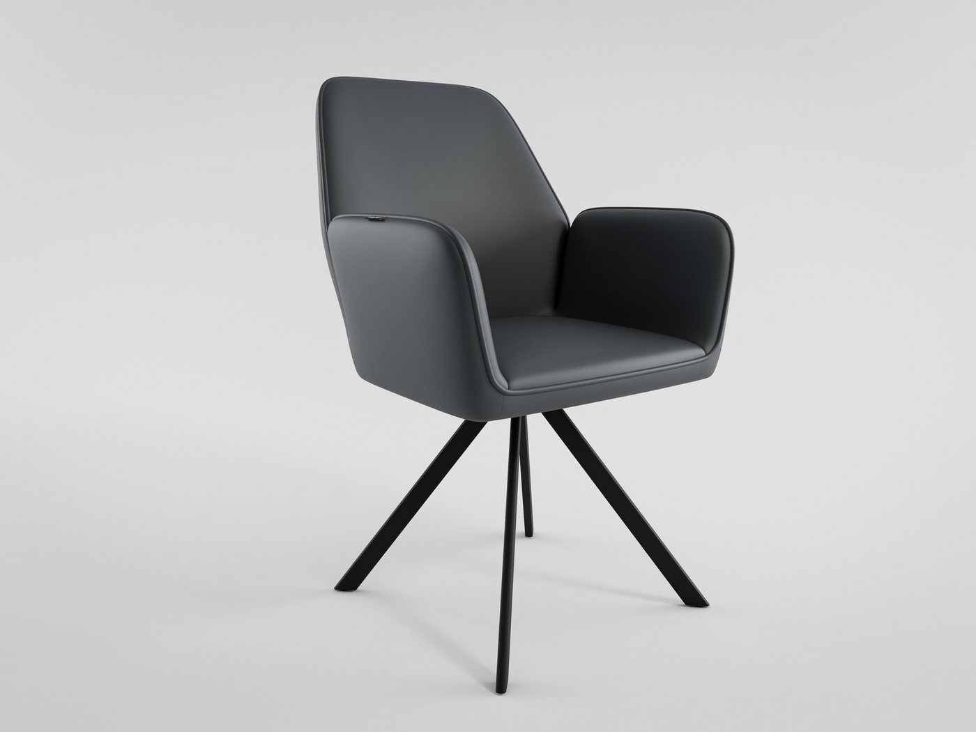 Magnolia Home Esszimmerstuhl Esszimmerstuhl Design Küchenstuhl Lian Kunstleder hellgrau Metallbeine Magnolia Home Esszimmerstuhl Esszimmerstuhl Design Küchenstuhl Lian Kunstleder hellgrau Metallbeine von Magnolia Home