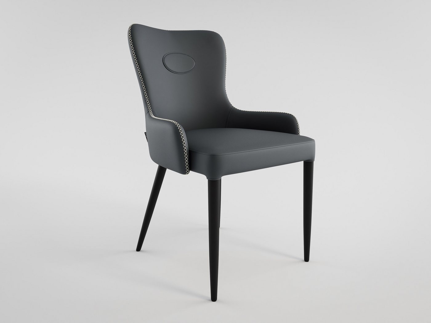 Magnolia Home Esszimmerstuhl Esszimmerstuhl klassisch James Samt Polsterstuhl dunkelgrau Metallbein Magnolia Home Esszimmerstuhl Esszimmerstuhl klassisch James Samt Polsterstuhl dunkelgrau Metallbein von Magnolia Home