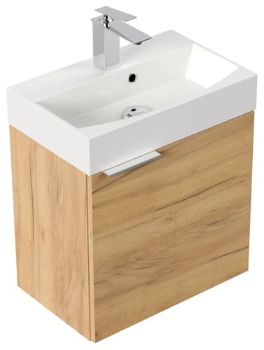 Magnolia Home Gäste WC Badmöbel Kubus Slimline 50cm SoftClose Farbe Eiche Gold Magnolia Home Gäste WC Badmöbel Kubus Slimline 50cm SoftClose Farbe Eiche Gold von Magnolia Home