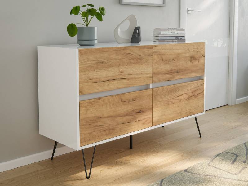 Magnolia Home Kommode Raumwunder Kommode Dion 120cm Greifraum 4 SoftClose Schubladen Weiß/Ei Magnolia Home Kommode Raumwunder Kommode Dion 120cm Greifraum 4 SoftClose Schubladen Weiß/Ei von Magnolia Home