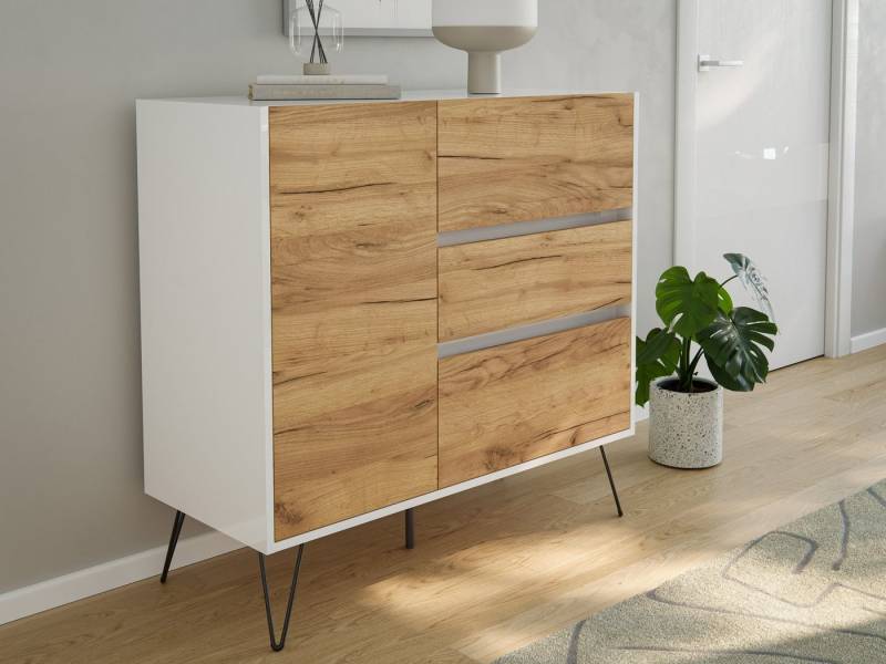 Magnolia Home Kommode Sideboard Kommode Altan 100cm Greifraum 3 SoftClose 1 Tür Weiß/Eiche F Magnolia Home Kommode Sideboard Kommode Altan 100cm Greifraum 3 SoftClose 1 Tür Weiß/Eiche F von Magnolia Home