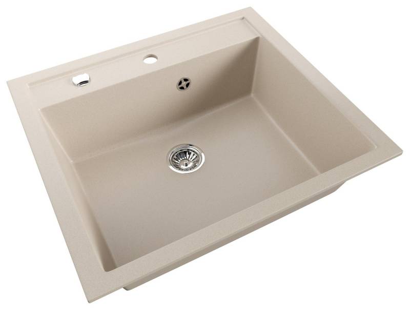Magnolia Home Küchenspüle Küchen Spülbecken Hana 57x51cm Einzelbecken beige von Magnolia Home