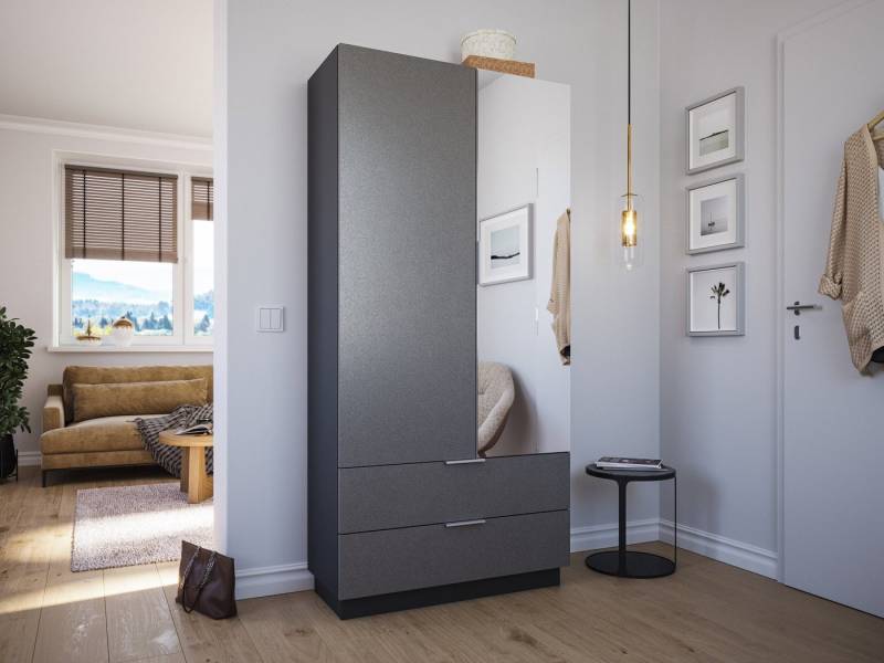 Magnolia Home Mehrzweckschrank Mehrzweckschrank Castello-L Spiegeltür 2 Softeinzüge 30 Paar Asche von Magnolia Home