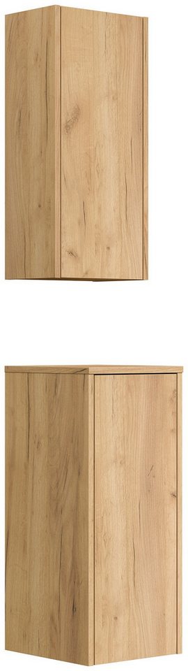 Magnolia Home Midischrank Badschrank 2er Set Taifun zur Wandmontage eiche gold von Magnolia Home