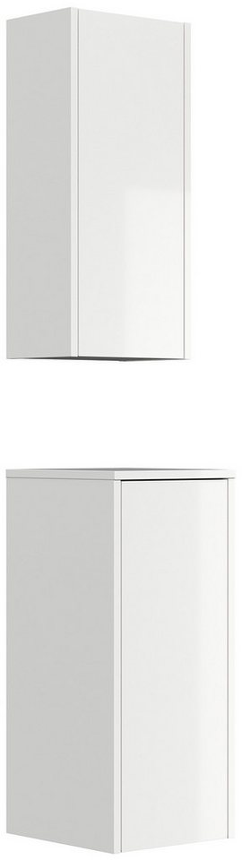 Magnolia Home Midischrank Badschrank 2er Set Taifun zur Wandmontage weiß Hgl von Magnolia Home