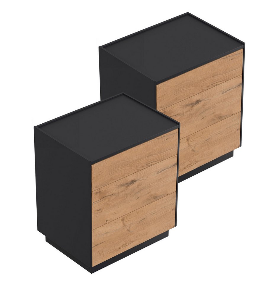 Magnolia Home Nachttisch 2er Set Nachttisch Kommode Lux L 60cm, 3 Pushauszüge Oak Magnolia Home Nachttisch 2er Set Nachttisch Kommode Lux L 60cm, 3 Pushauszüge Oak von Magnolia Home