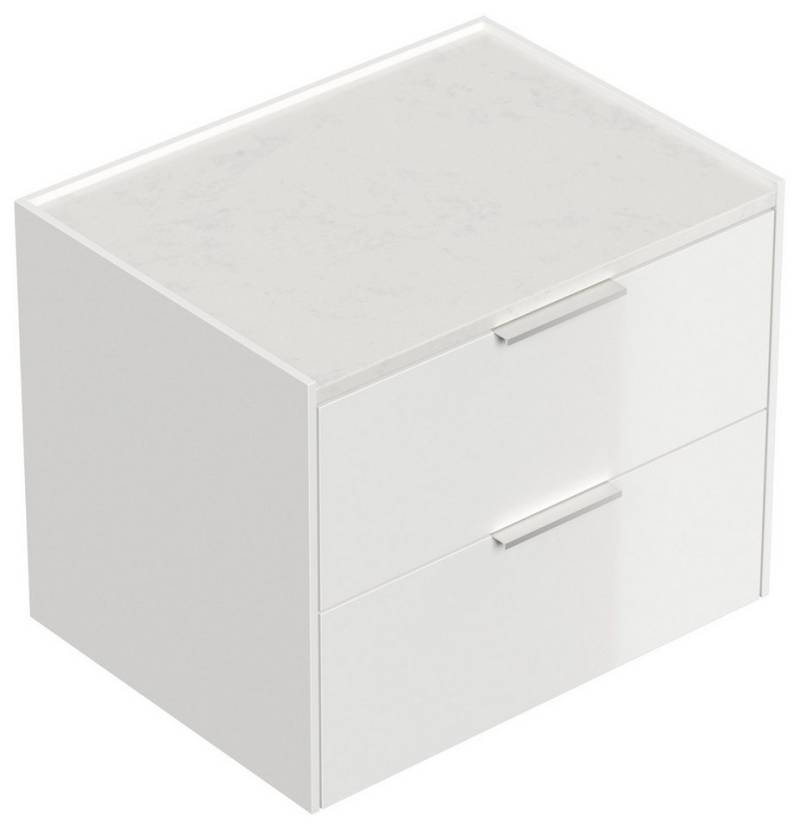 Magnolia Home Nachttisch Design Nachttisch Kommode Artem 60cm, Quarztop, 2 Softeinzüge lackiert von Magnolia Home