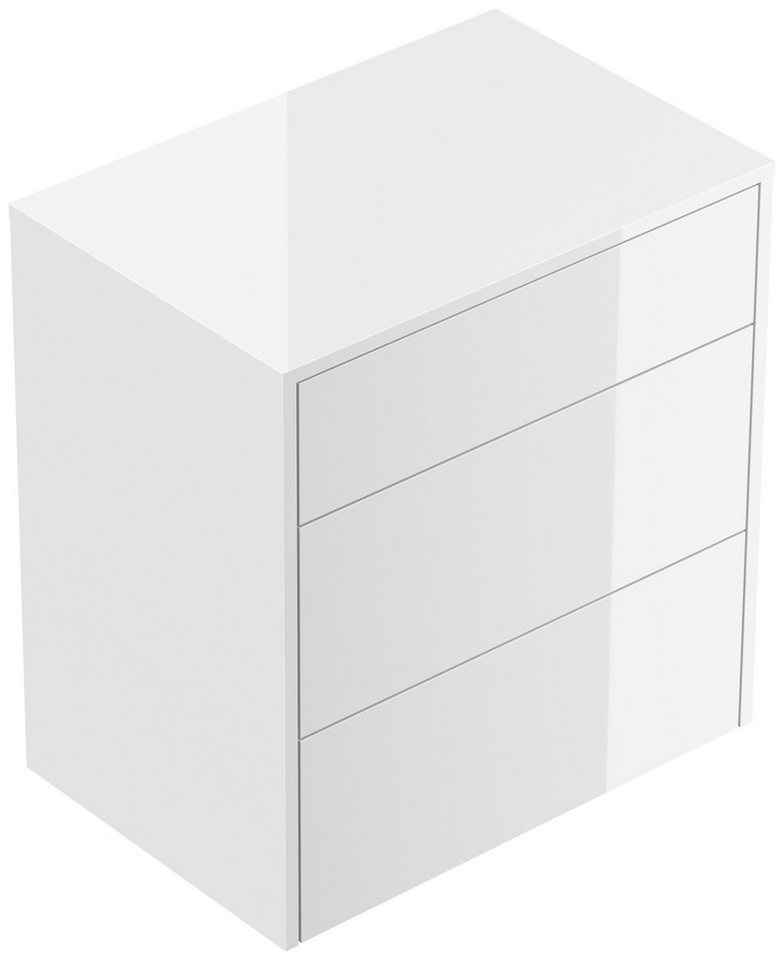 Magnolia Home Nachttisch Design Nachttisch Lux L 60cm hängend, 3 Pushauszüge Weiß Hgl von Magnolia Home