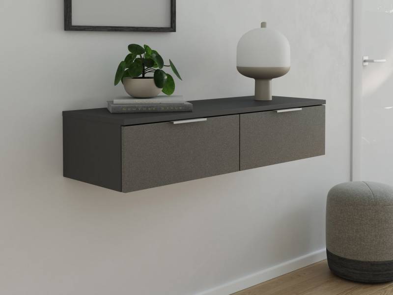 Magnolia Home Schubkastenkommode Design Hängekonsole Sideboard Urban Slimline 2 Softeinzüge Asche von Magnolia Home