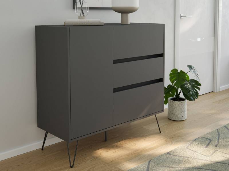Magnolia Home Sideboard Design Sideboard Kommode Altan 100cm Greifraum 3 SoftClose 1 Tür Grafi von Magnolia Home