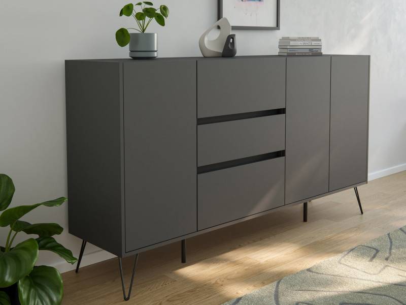 Magnolia Home Sideboard Design Sideboard Kommode Zuma 180cm Greifraum 3 SoftClose 3 Türen Graf von Magnolia Home