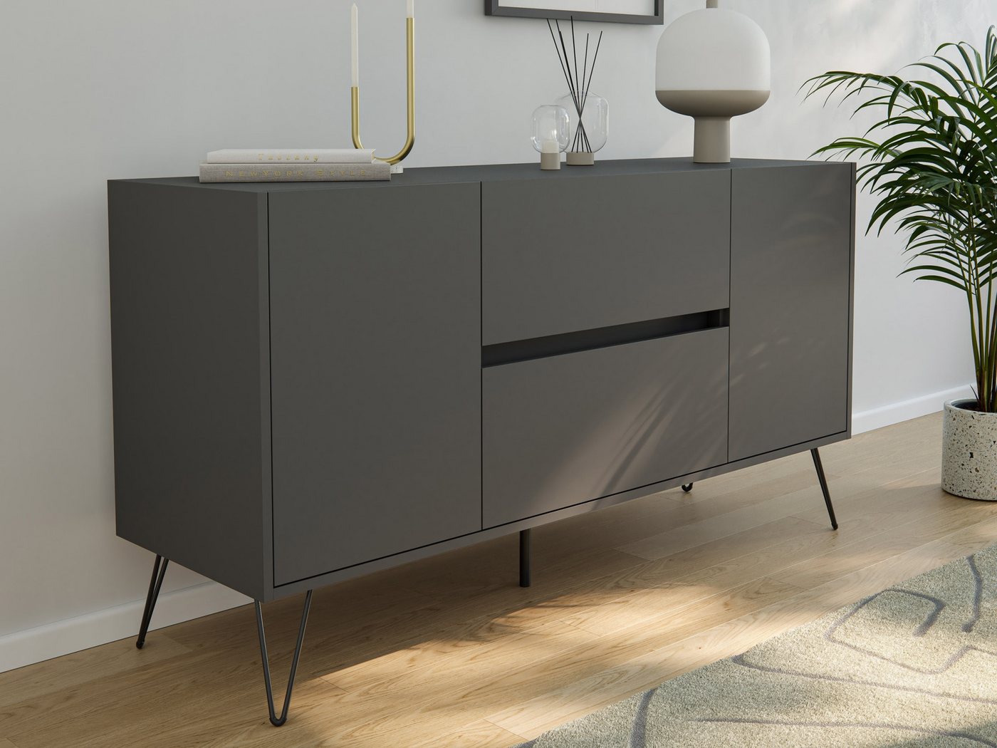 Magnolia Home Sideboard Raumwunder Sideboard Kommode Maya 140cm 2 Greif-SoftClose 2 Türen Graf Magnolia Home Sideboard Raumwunder Sideboard Kommode Maya 140cm 2 Greif-SoftClose 2 Türen Graf von Magnolia Home