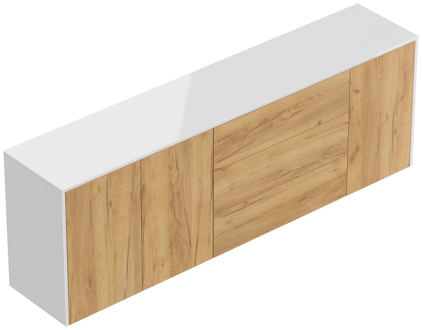 Magnolia Home Sideboard Sideboard Silia B hängend 200cm 3 Türen 3 Pushauszüge Weiß Hgl Eiche Magnolia Home Sideboard Sideboard Silia B hängend 200cm 3 Türen 3 Pushauszüge Weiß Hgl Eiche von Magnolia Home