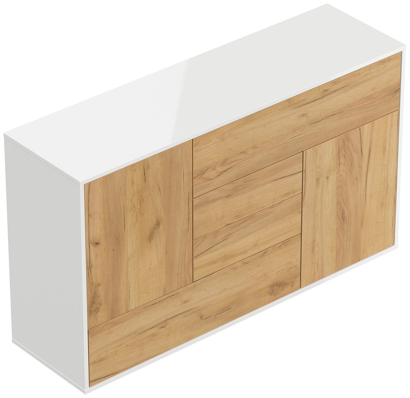 Magnolia Home Sideboard Sideboard stehend Karat A 140cm 2 Türen 4 Pushauszüge Weiß Hgl Eiche Magnolia Home Sideboard Sideboard stehend Karat A 140cm 2 Türen 4 Pushauszüge Weiß Hgl Eiche von Magnolia Home