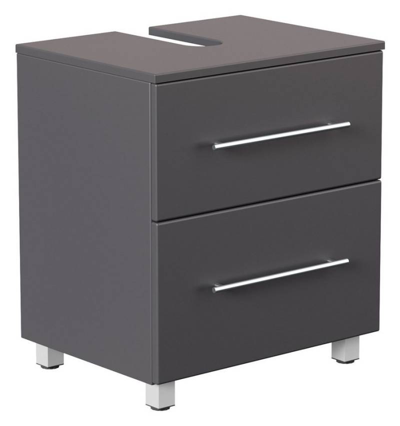 Magnolia Home Waschbeckenunterschrank Universal Unterbau auf Standfüßen 55 cm SoftClose anthrazit von Magnolia Home