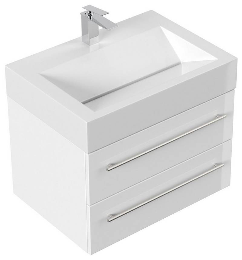 Magnolia Home Waschtisch Badmöbel Design 700 weiss hochglanz von Magnolia Home