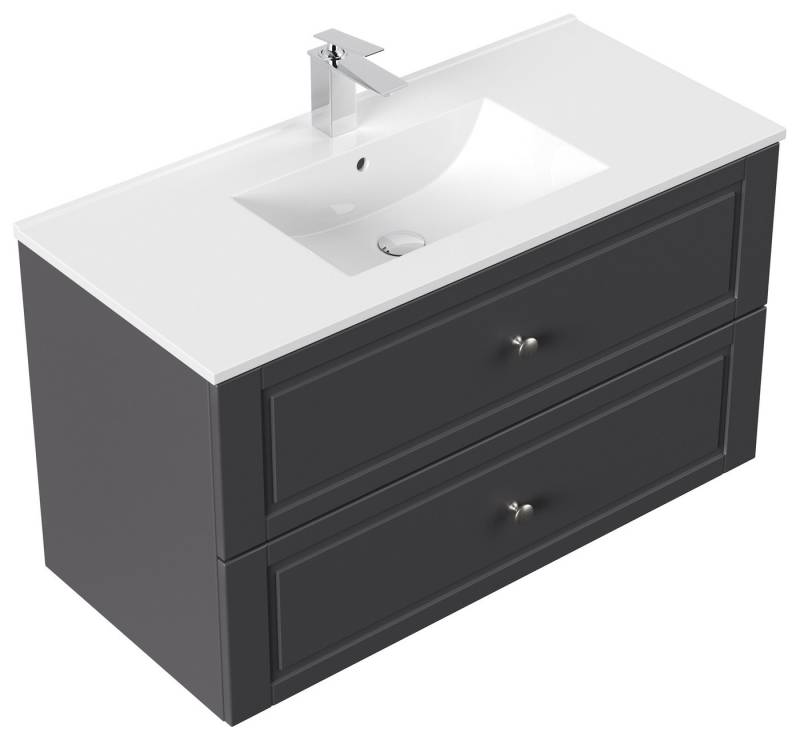 Magnolia Home Waschtisch Badmöbel Firenze 100 Cottage SoftClose anthrazit von Magnolia Home