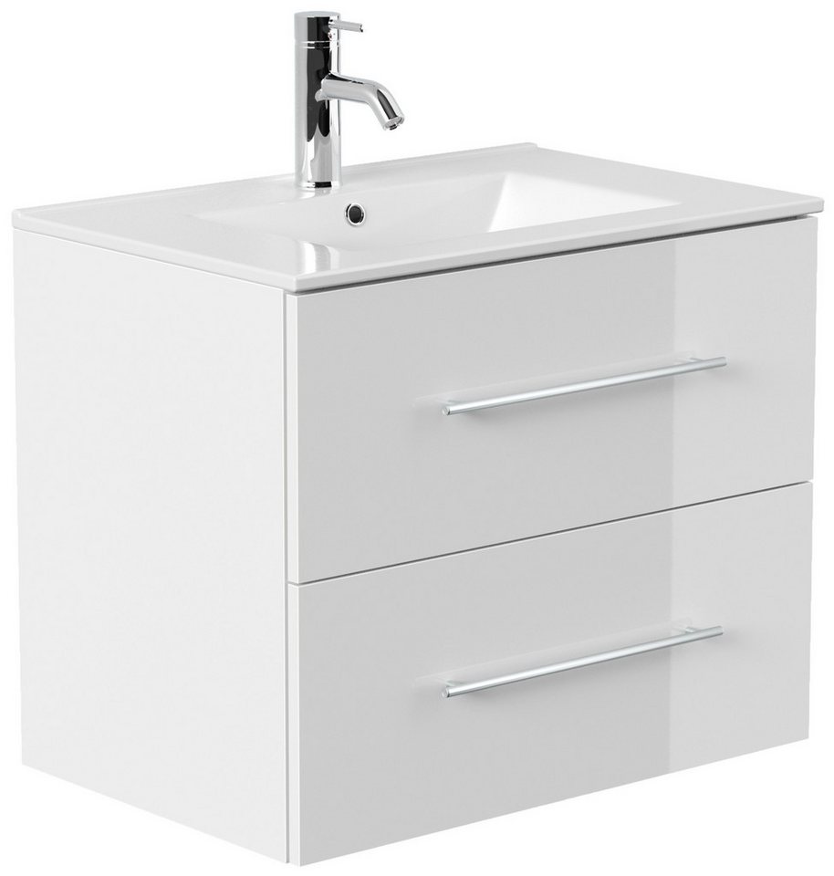 Magnolia Home Waschtisch Badmöbel Firenze 70 SoftClose weiss hochglanz von Magnolia Home