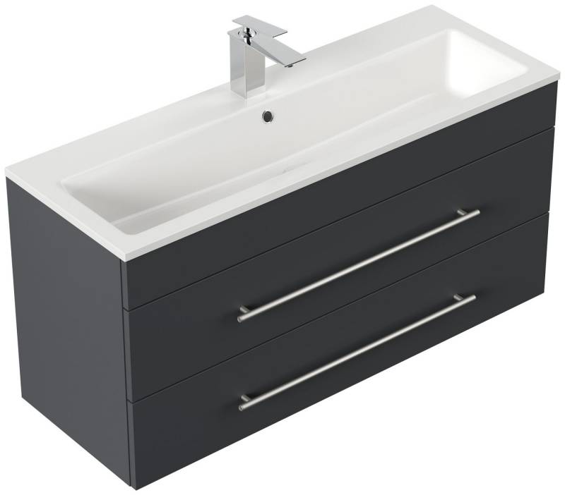 Magnolia Home Waschtisch Badmöbel Mars 1000 SlimLine SoftClose Schubladen grafit von Magnolia Home